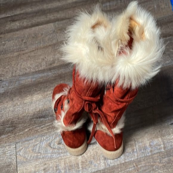 NWOT Coach Andi suede fur vintage boots - Picture 3 of 10